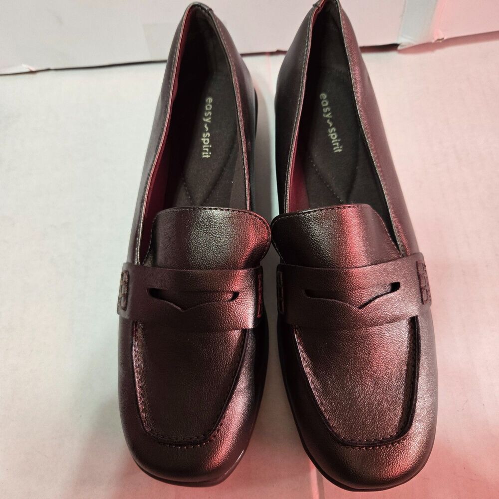 Easy Spirit Womens Size 9M Metallic Bronze Leather Penny Loafers NWOB